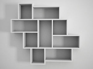 Ράφι Τοίχου Athienou Λευκό 115.5x15x103.5 εκ. Μελαμίνης