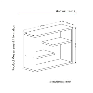 Ράφι Τοίχου Lefkara Καρυδί 60x19.5x44 εκ. Μελαμίνης