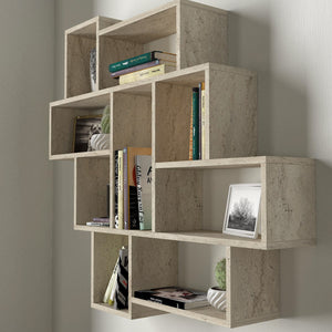 Ράφι Τοίχου Asgata Travertine 115.5x15x103.5 εκ. Μελαμίνης