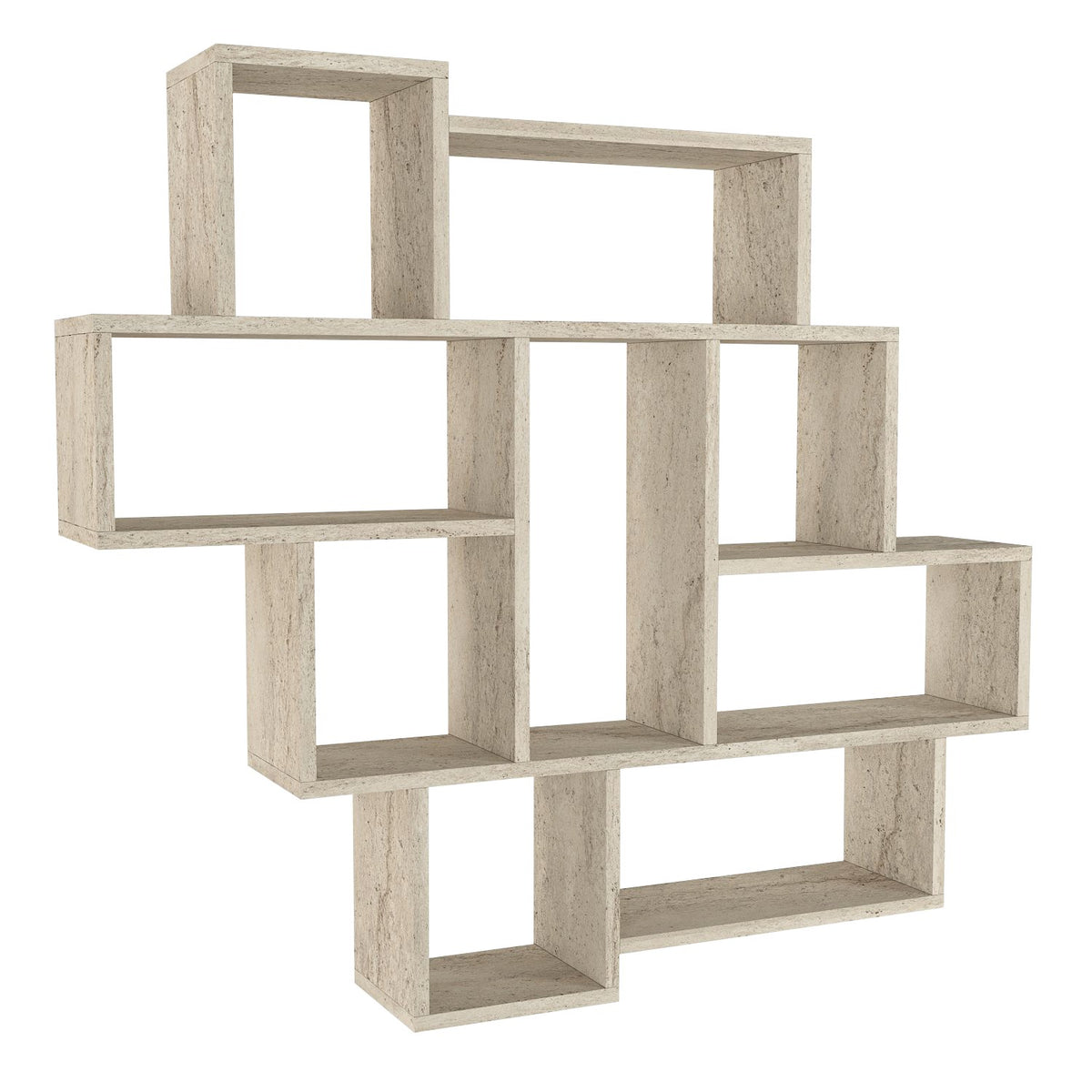 Ράφι Τοίχου Asgata Travertine 115.5x15x103.5 εκ. Μελαμίνης