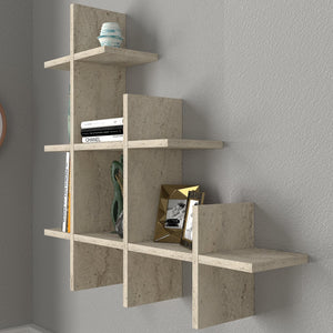 Ράφι Τοίχου Stachtes Travertine 81.8x18x80 εκ. Μελαμίνης