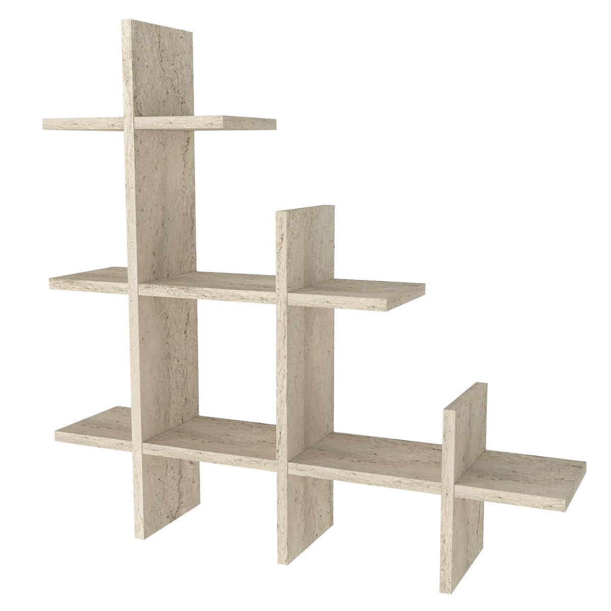 Ράφι Τοίχου Stachtes Travertine 81.8x18x80 εκ. Μελαμίνης