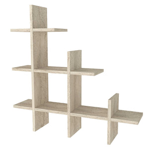 Ράφι Τοίχου Stachtes Travertine 81.8x18x80 εκ. Μελαμίνης