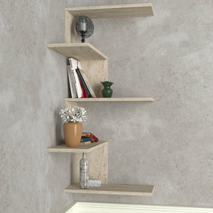 Ράφι Τοίχου Linaria Travertine 51.5x29.6x109 εκ. Μελαμίνης