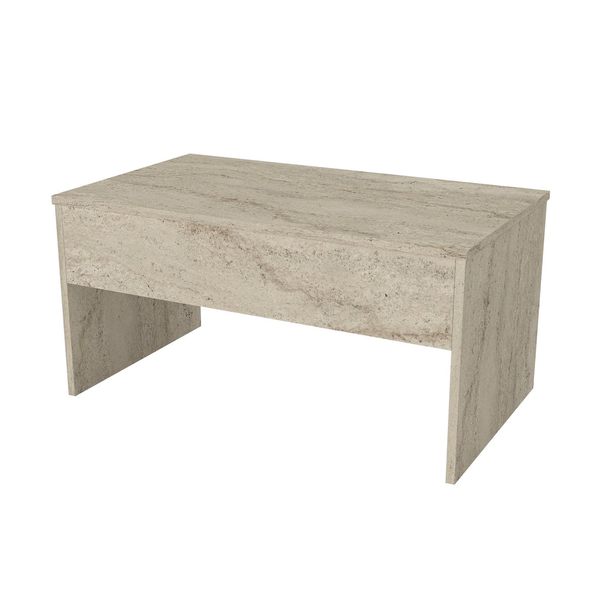 Τραπεζάκι Σαλονιού Melambes Travertine 90x45x52 εκ. Μελαμίνης