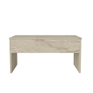 Τραπεζάκι Σαλονιού Melambes Travertine 90x45x52 εκ. Μελαμίνης