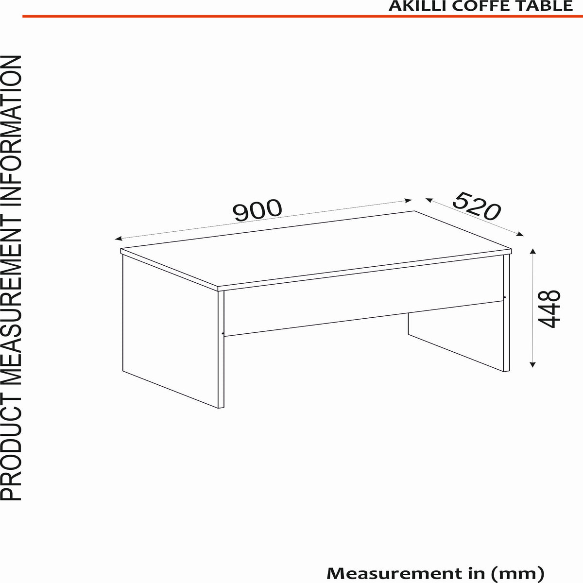Τραπεζάκι Σαλονιού Melambes Travertine 90x45x52 εκ. Μελαμίνης