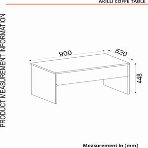 Τραπεζάκι Σαλονιού Melambes Travertine 90x45x52 εκ. Μελαμίνης