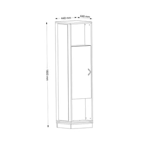 Έπιπλο Εισόδου Piana Καρυδί 44.8x44.8x180 εκ. Μελαμίνης