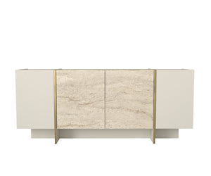 Κονσόλα Sylivani Travertine - Αμμόλιθος 180x46.6x75.5 εκ. Μελαμίνης