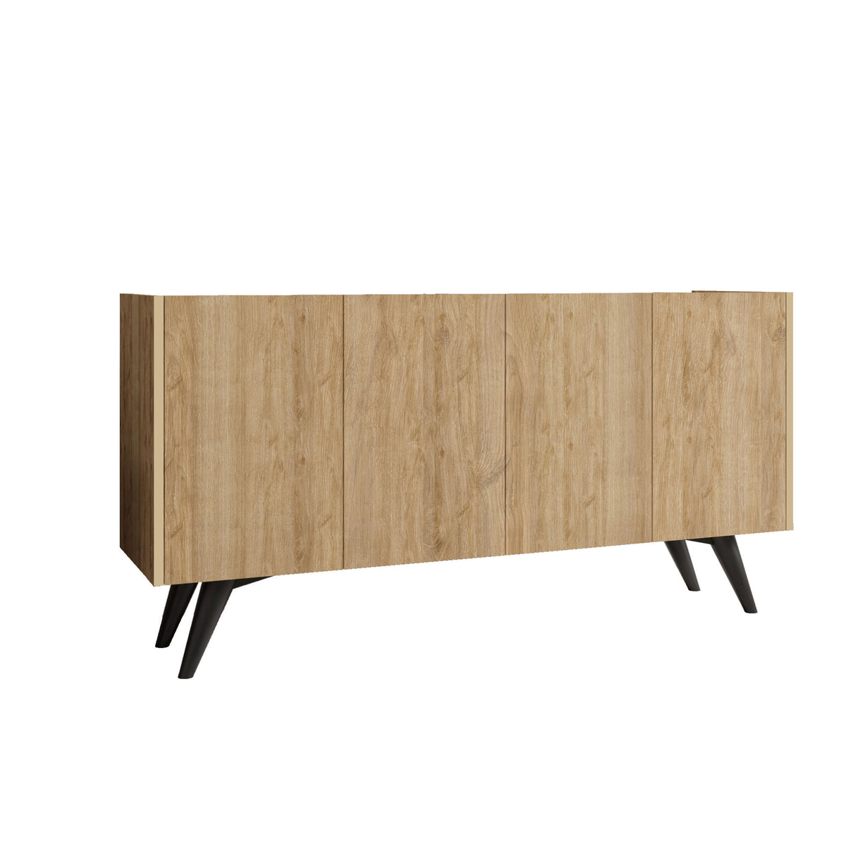 Κονσόλα Nestani Με Ράφια Δρυς 150x40x76 εκ. Μελαμίνης