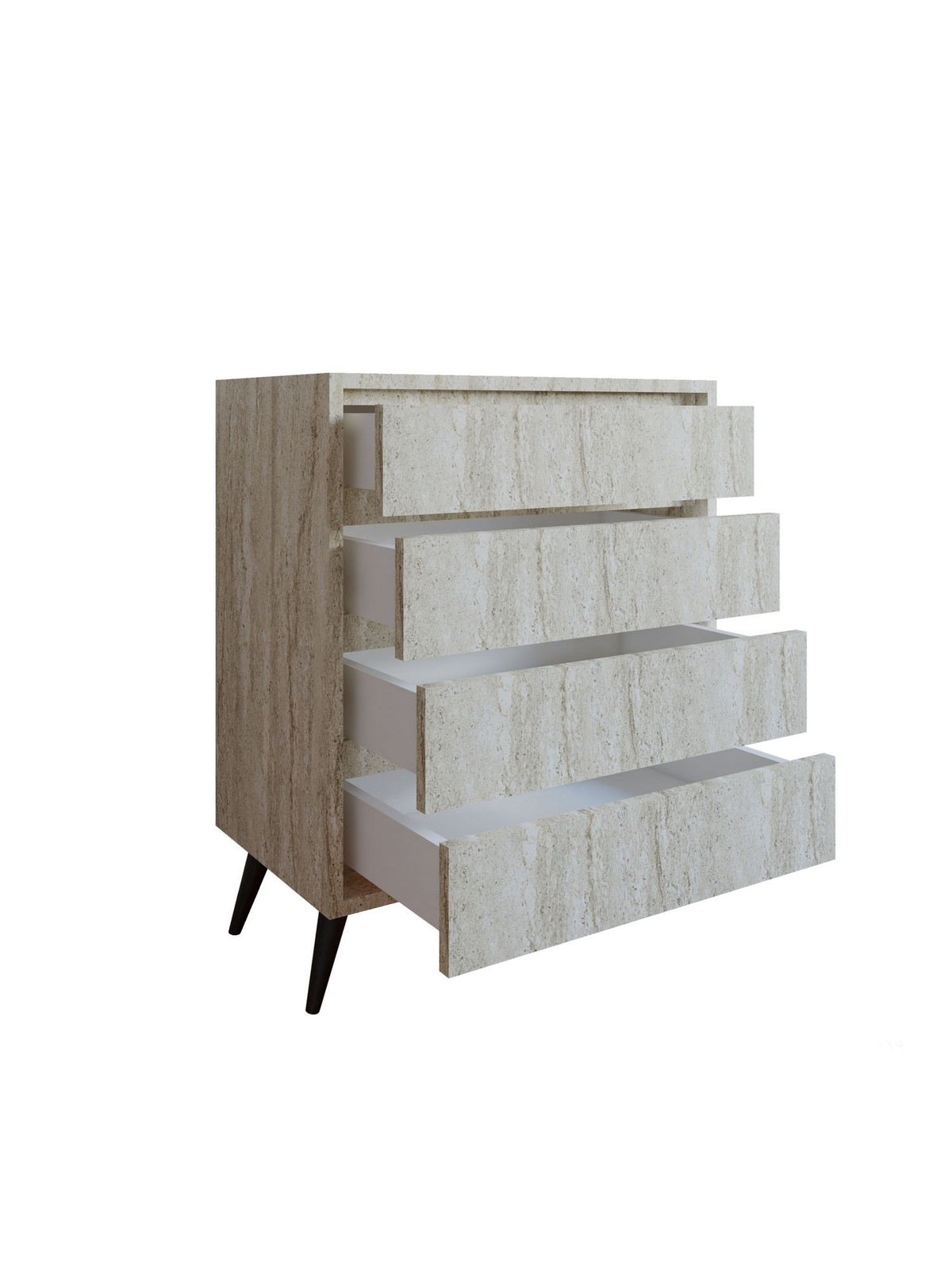 Συρταριέρα Fiskardo Travertine 70x40x86 εκ. Μελαμίνης