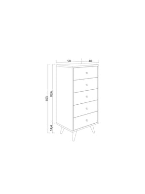 Συρταριέρα Katochori Travertine 50x40x103 εκ. Μελαμίνης