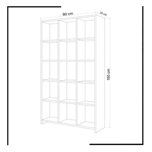 Βιβλιοθήκη Enyo Λευκό 90x25x160 εκ. Μελαμίνης