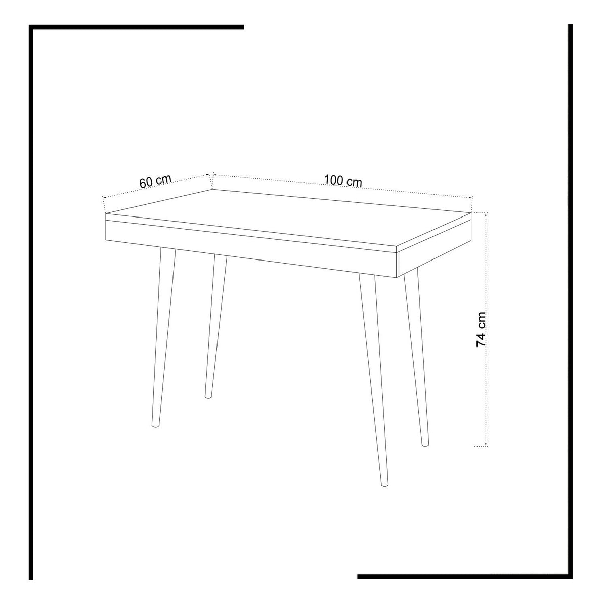 Γραφείο Monodendri Λευκό 100x60x74 εκ. Μελαμίνης