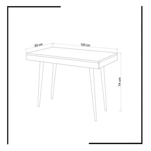Γραφείο Monodendri Λευκό 100x60x74 εκ. Μελαμίνης