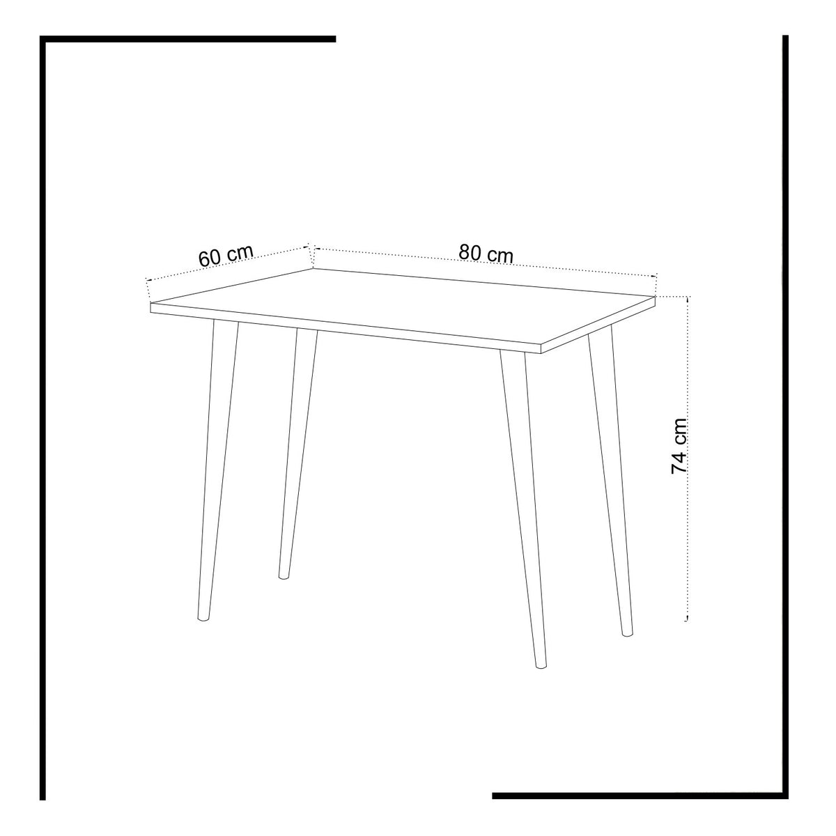 Γραφείο Limenas Λευκό 80x60x74 εκ. Μελαμίνης