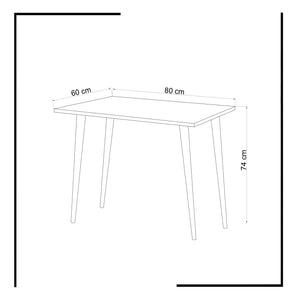 Γραφείο Limenas Λευκό 80x60x74 εκ. Μελαμίνης