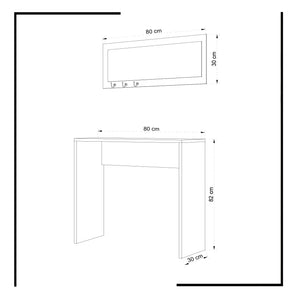 Μπουφές Auge Λευκό 80x30x82 εκ. Μελαμίνης
