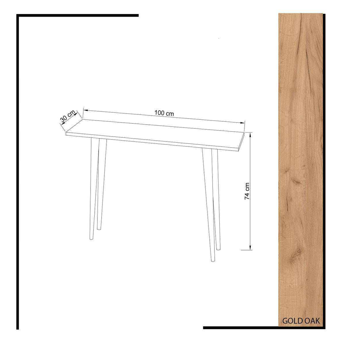 Μπουφές Kolymvari Δρυς 100x30x74 εκ. Μελαμίνης