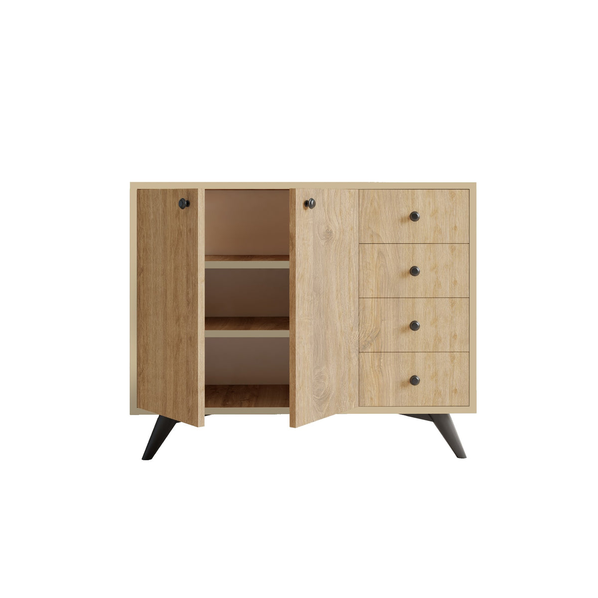 Στήλη Αποθήκευσης Sarti Δρυς 100x35x82 εκ. Μελαμίνης