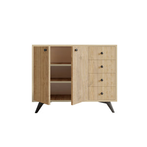 Στήλη Αποθήκευσης Sarti Δρυς 100x35x82 εκ. Μελαμίνης