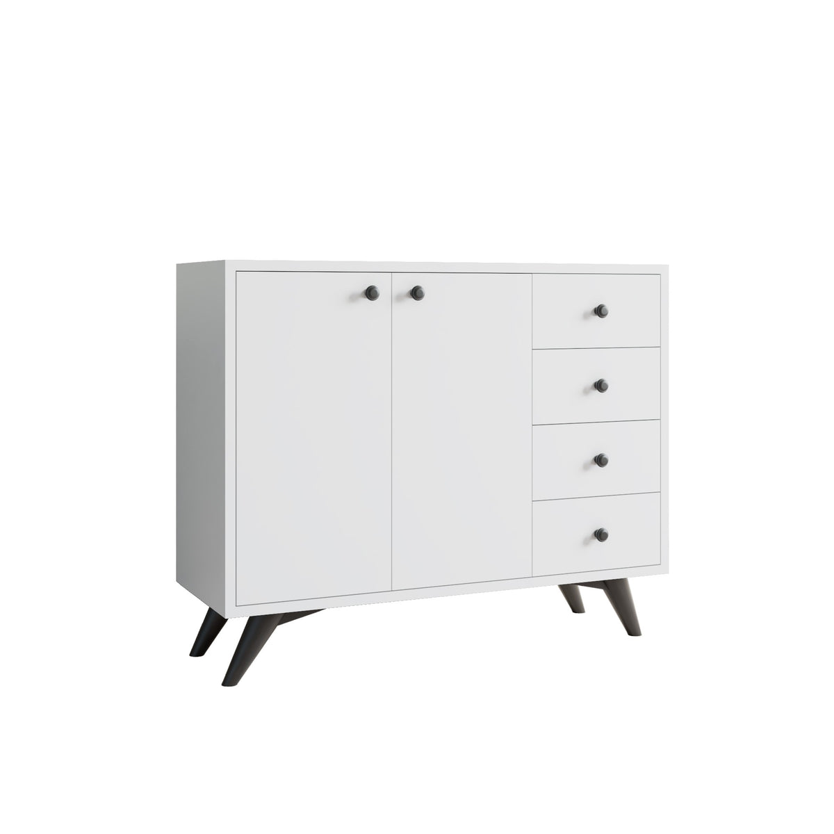 Στήλη Αποθήκευσης Sarti Λευκό 100x35x82 εκ. Μελαμίνης