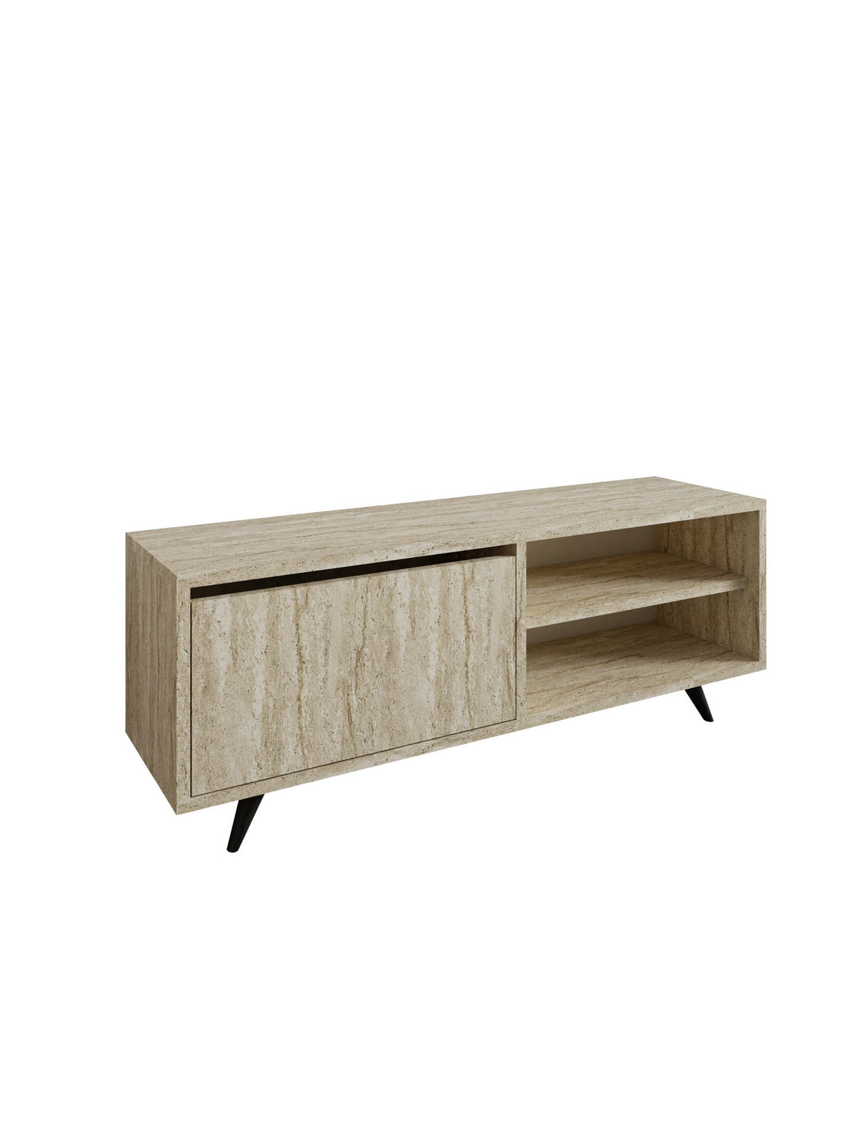 Έπιπλο Τηλεόρασης Vlachata Travertine 120x35x47 εκ. Μελαμίνης
