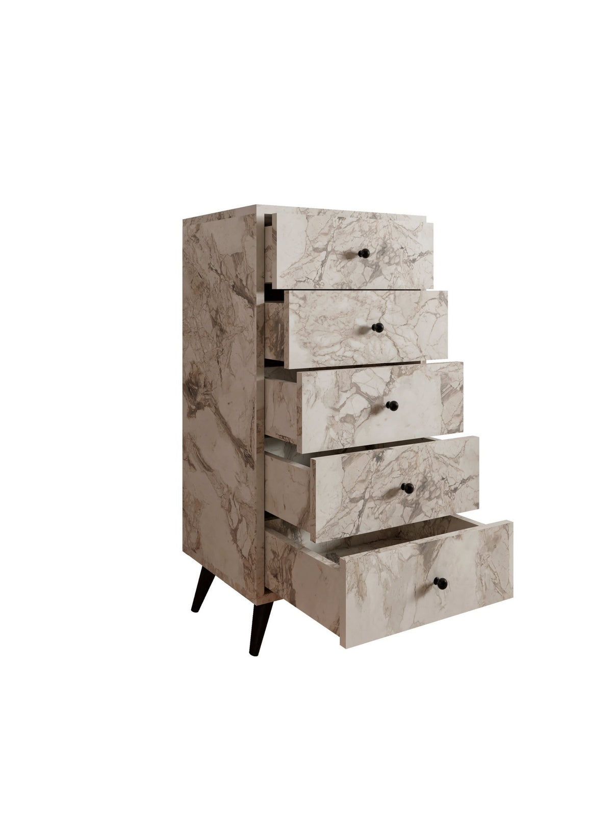 Συρταριέρα Katochori Με Ράφια Μάρμαρο Ephesus 50x40x103 εκ. Μελαμίνης - Pakobazaar