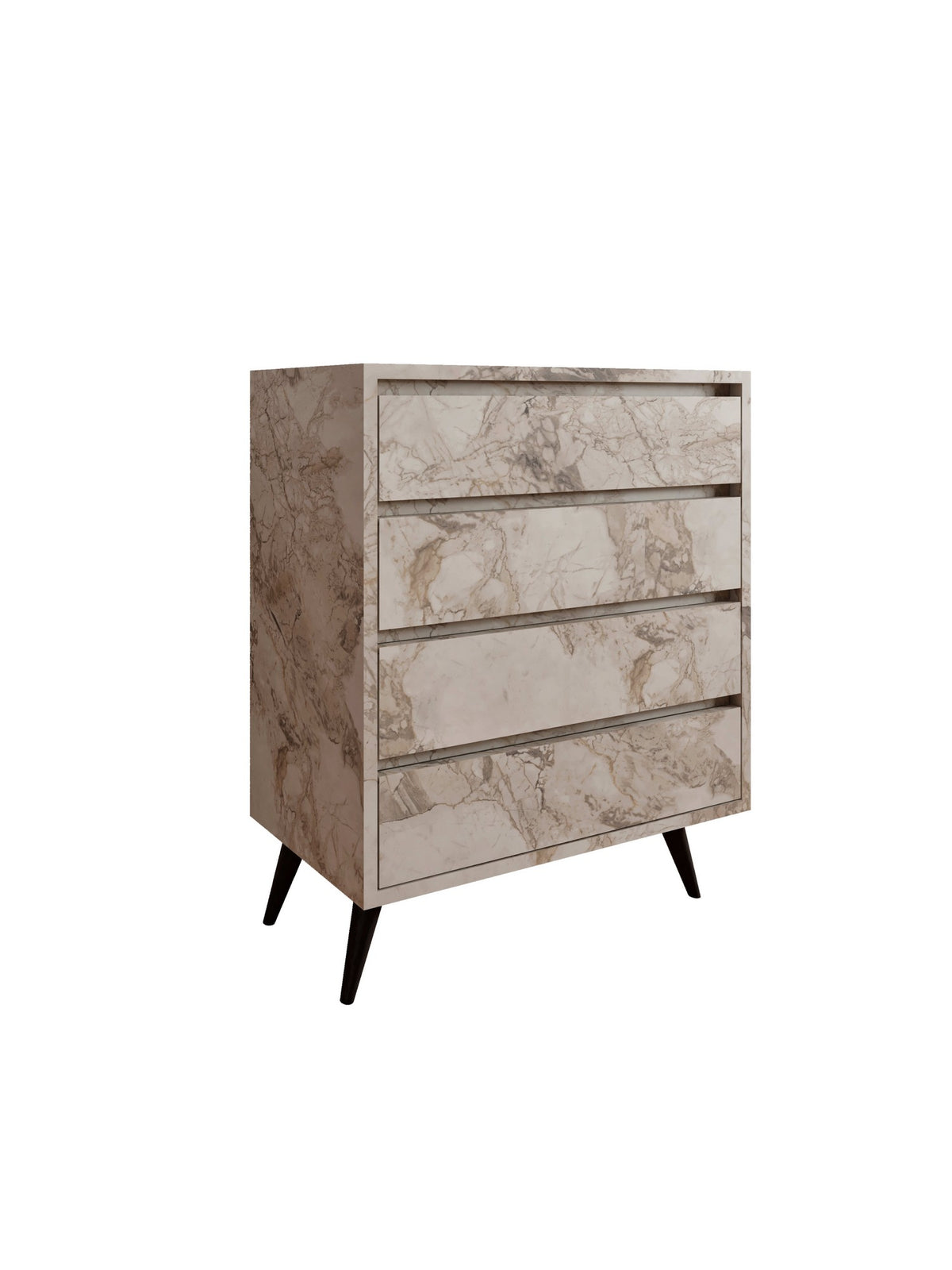 Συρταριέρα Fiskardo Με Ράφια Μάρμαρο Ephesus 70x40x86 εκ. Μελαμίνης - Pakobazaar