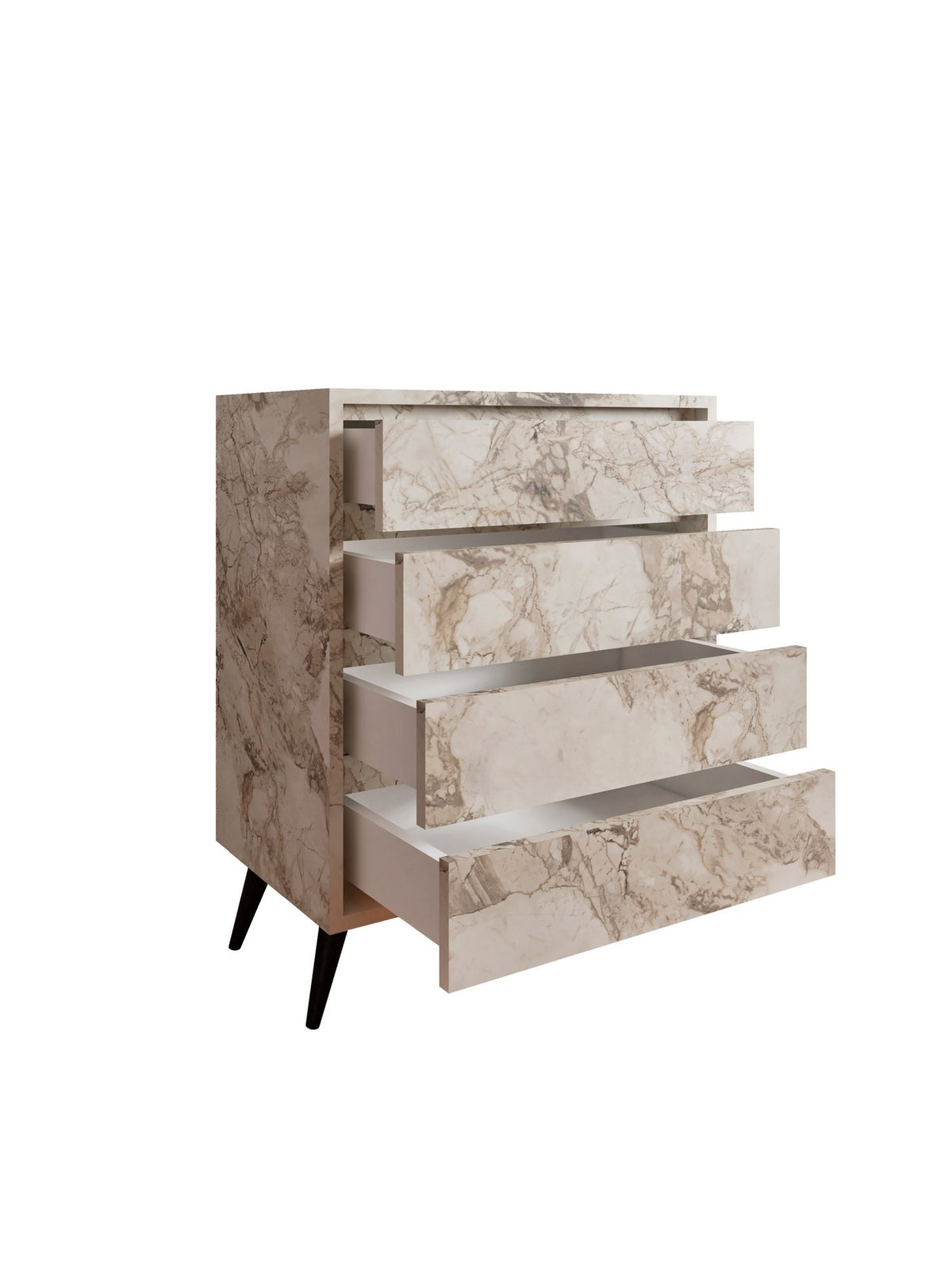 Συρταριέρα Fiskardo Με Ράφια Μάρμαρο Ephesus 70x40x86 εκ. Μελαμίνης - Pakobazaar