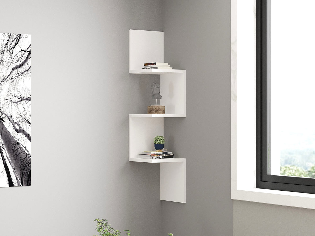 Ράφι Τοίχου Pachna Λευκό 25x25x105.4 εκ. Μελαμίνης