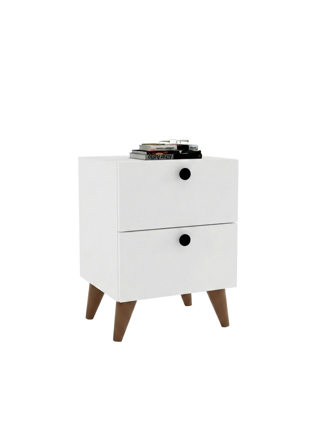 Κομοδίνο Argassi Λευκό 40x41.8x55 εκ. Μελαμίνης