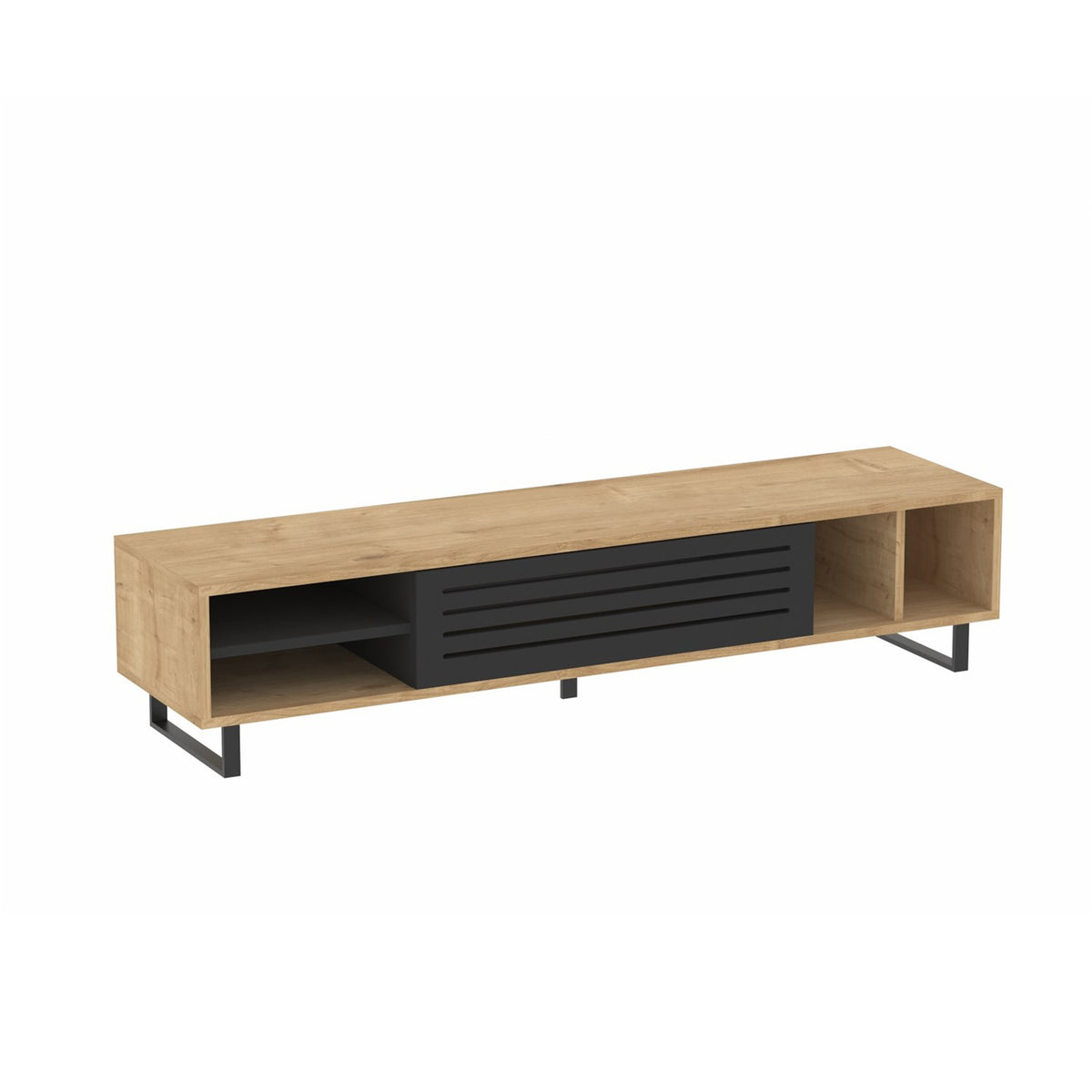 Έπιπλο Τηλεόρασης Kokkari Με Ράφια Sapphire - Ανθρακί 160x40x35 εκ. Μελαμίνης