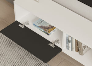 Έπιπλο Τηλεόρασης Stoupa Ανθρακί - Λευκό 120x25x36.8 εκ. Μελαμίνης