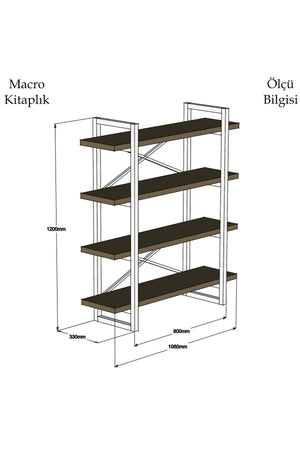 Βιβλιοθήκη Ambelakia Καρυδί 106x33x120 εκ. Μελαμίνης