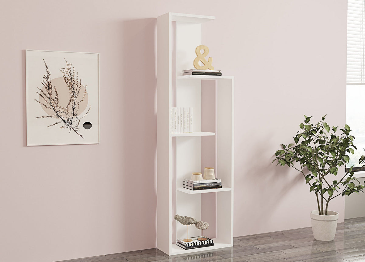 Βιβλιοθήκη Doliana Λευκό 50x19.6x160 εκ. Μελαμίνης