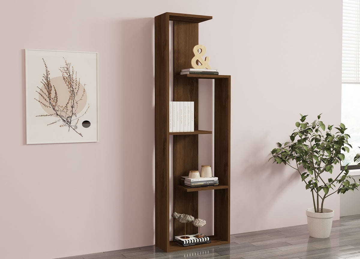 Βιβλιοθήκη Doliana Καρυδί 50x19.6x160 εκ. Μελαμίνης