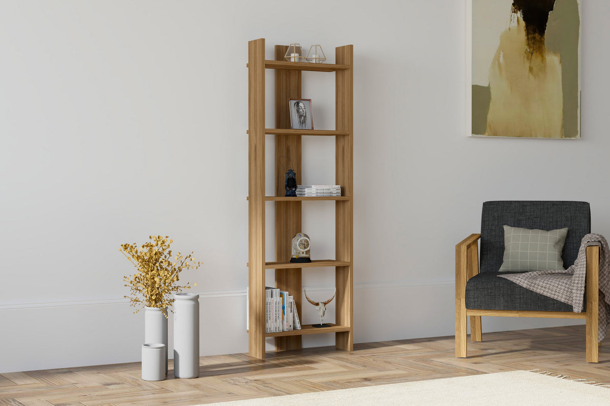 Βιβλιοθήκη Dion Καρυδί 52.4x22.6x149 εκ. Μελαμίνης