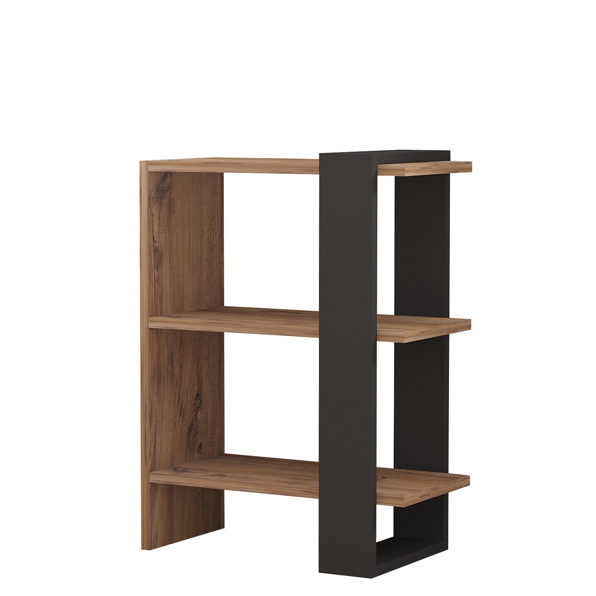 Βιβλιοθήκη Aperi Δρυς - Ανθρακί 51.8x25x70 εκ. Μελαμίνης