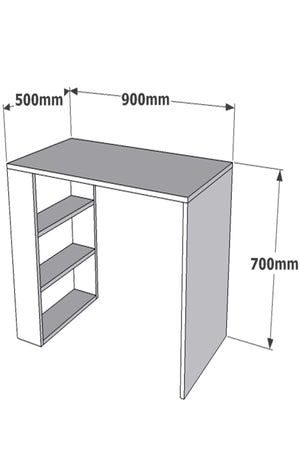 Γραφείο Koutsoura Καρυδί 90x50x70 εκ. Μελαμίνης