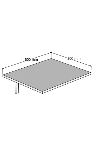 Πτυσσόμενο Τραπέζι Anogeia Λευκό 60x50x1.8 εκ. Μελαμίνης
