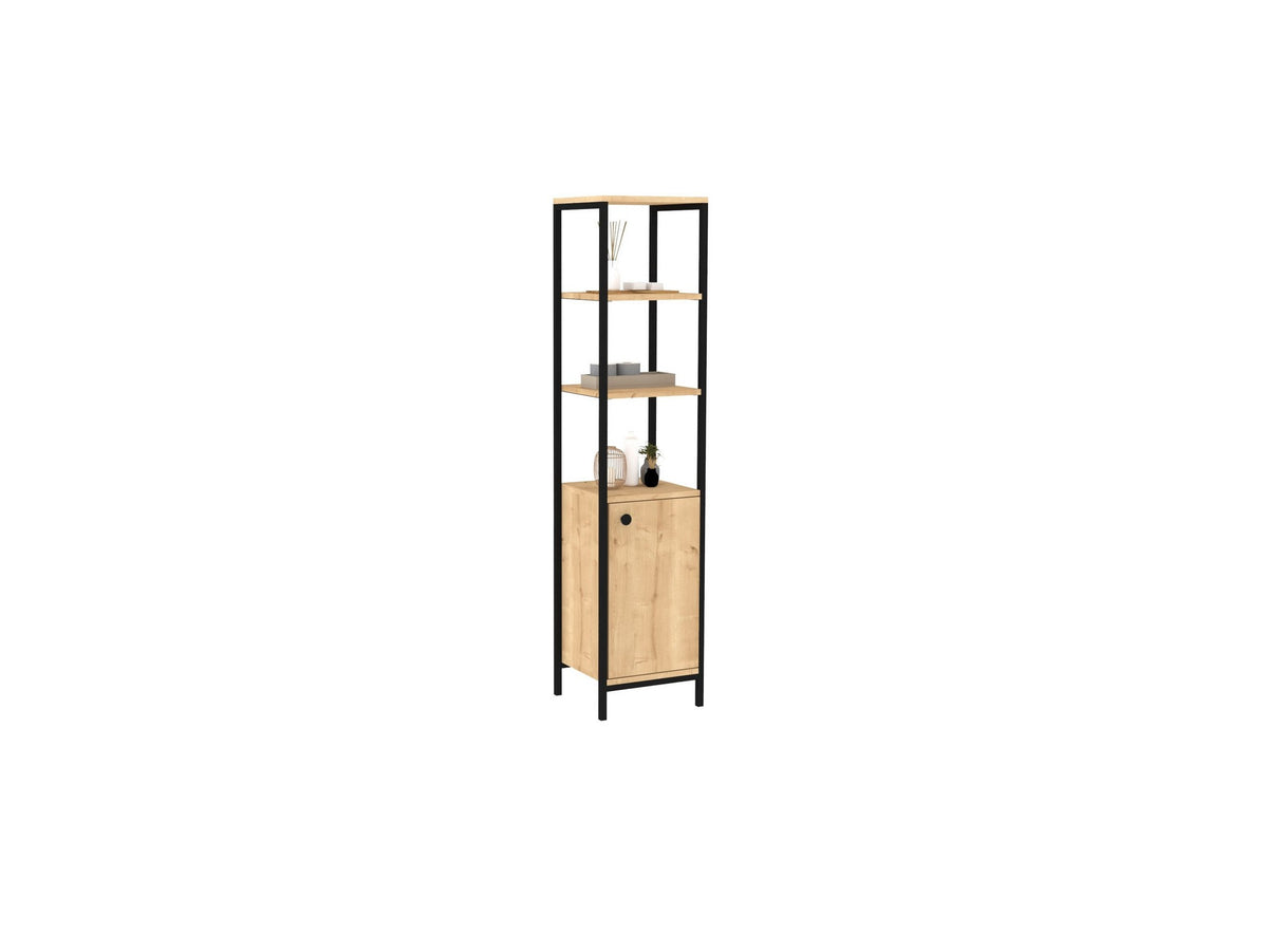Ντουλάπι Μπάνιου Leonidio Sapphire - Ανθρακί 161.8x34x38 εκ. Μελαμίνης
