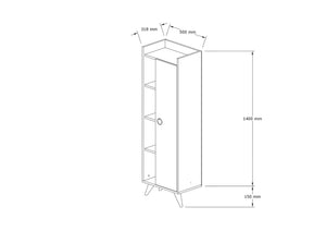 Ντουλάπι Μπάνιου Elafonisos Λευκό 50x31.8x140 εκ. Μελαμίνης