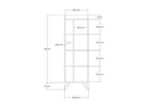 Ντουλάπι Μπάνιου Elafonisos Λευκό 50x31.8x140 εκ. Μελαμίνης