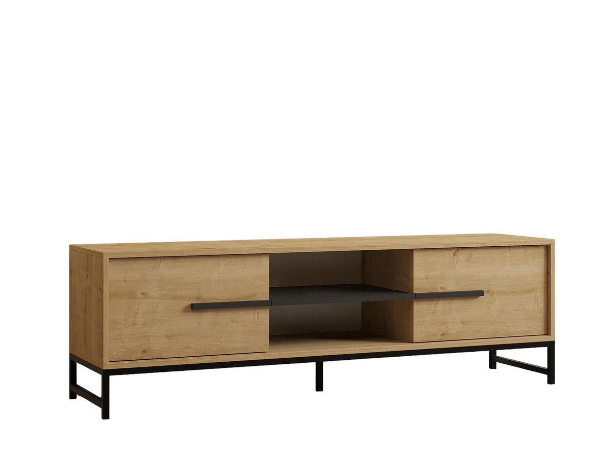 Έπιπλο Τηλεόρασης Thasos Με Ράφια Δρυς Sapphire 160x40x50 εκ. Μελαμίνης