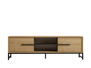 Έπιπλο Τηλεόρασης Thasos Με Ράφια Δρυς Sapphire 160x40x50 εκ. Μελαμίνης