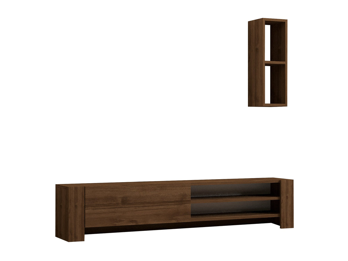Έπιπλο Τηλεόρασης Agkistri Καρυδί 160x26.8x33 εκ. Μελαμίνης