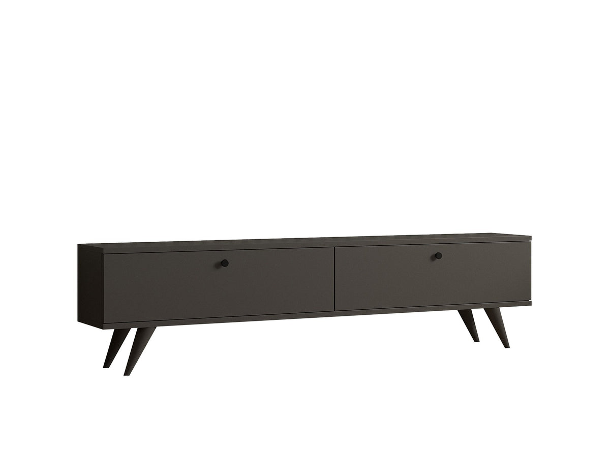 Έπιπλο Τηλεόρασης Tinos Με Ανθρακί 160x25x40 εκ. Μελαμίνης