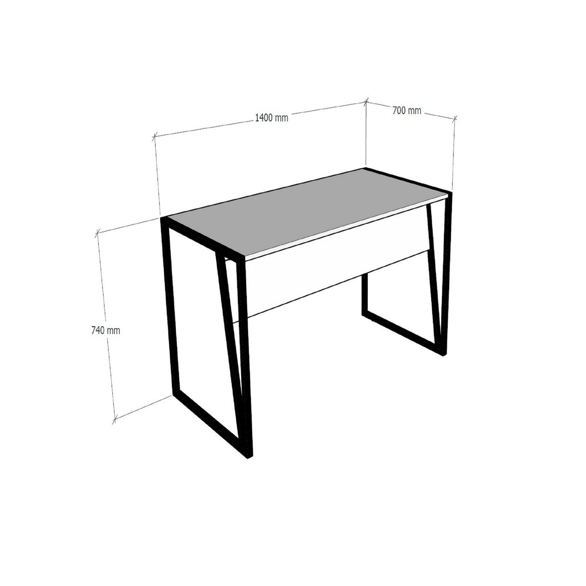 Γραφείο Levidi Καρυδί 140x70x74 εκ. Μελαμίνης